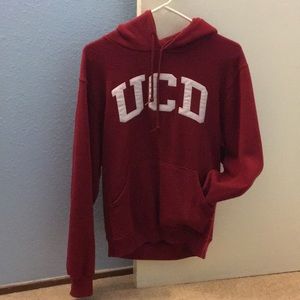 UC Davis red hoodie